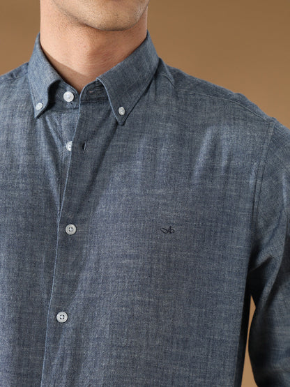 Grey Regular Fit Formal Cotton Shirt for men (CANTO)