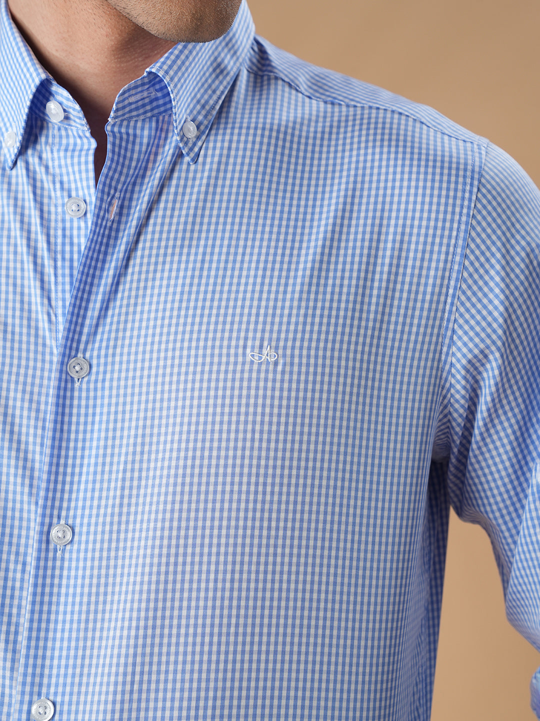 Blue Regular Fit Formal Cotton Shirt for men (CUDEL)