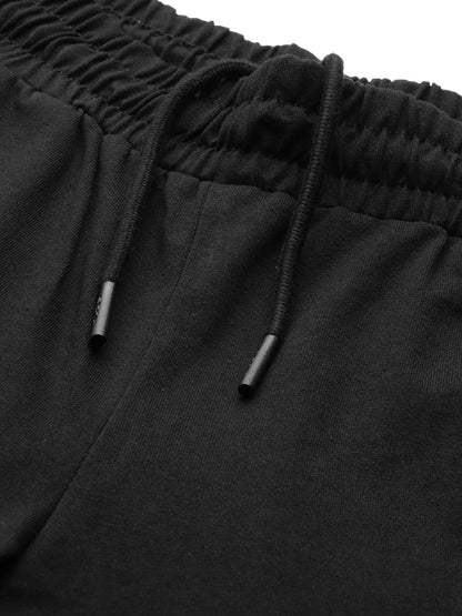 Alcis Women Black Solid Straight Fit Track Pants