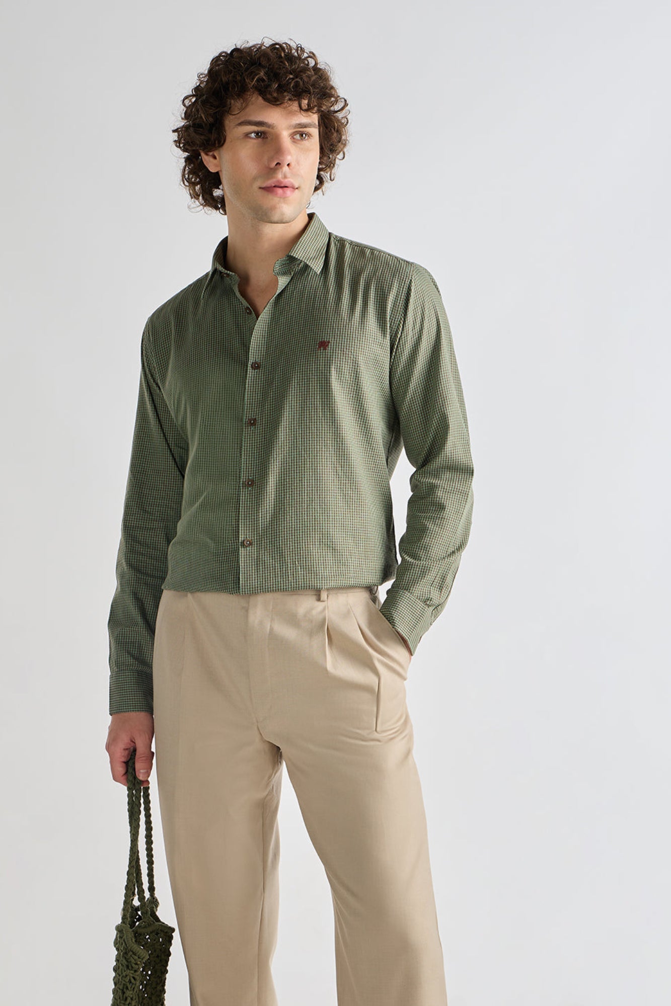 Green & Brown Check Shirt