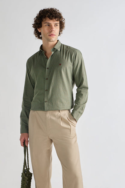 Green & Brown Check Shirt