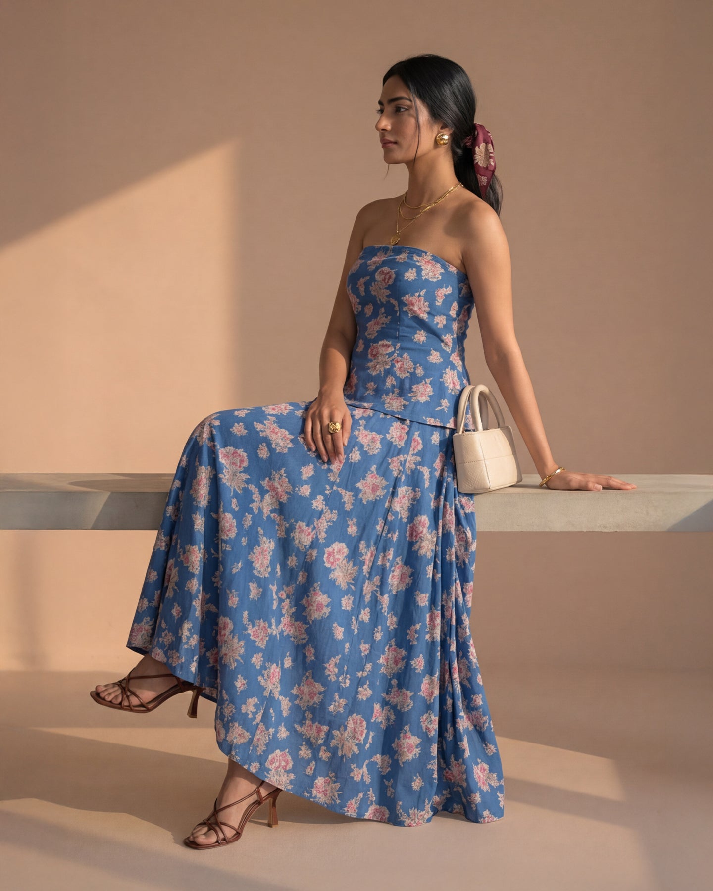 Blue Floral Cotton Co-ords