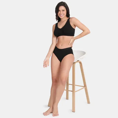 Black sleeping bra Envie non padded non wired full coverage comfortable night wear bra for daily use