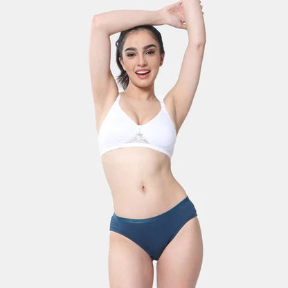 White t shirt lace bra Envie non wired non padded full coverage seamless lace bra invisible under clothes daily wear