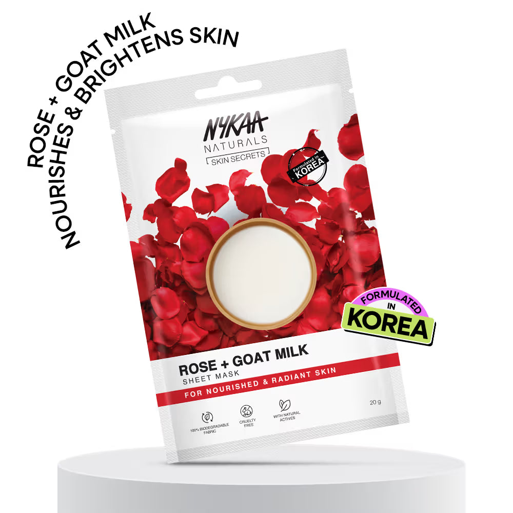 Nykaa Skin Secrets Rose + Goat Milk Sheet Mask 20 MILLI_LITRE