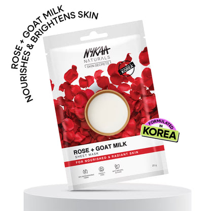 Nykaa Skin Secrets Rose + Goat Milk Sheet Mask 20 MILLI_LITRE