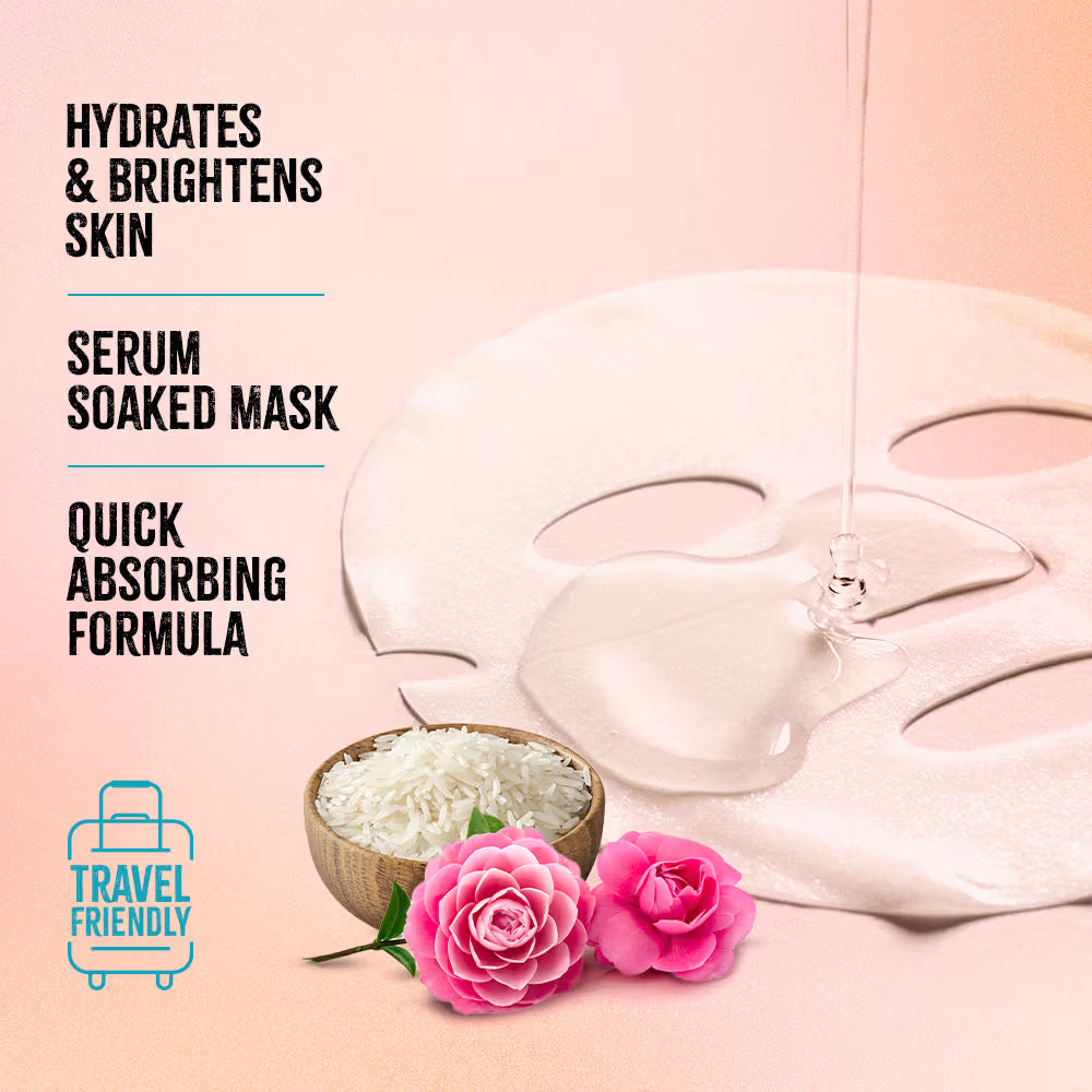 NYKAA NATURAL RICE+CAMELLIA Sheet Mask 20 GRAM