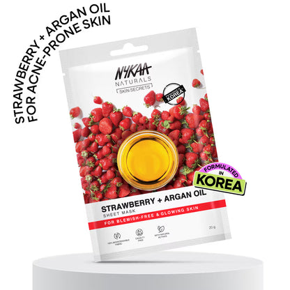 Nykaa Skin Secrets Strawberry + Argan Oil Sheet Mask 20 MILLI_LITRE