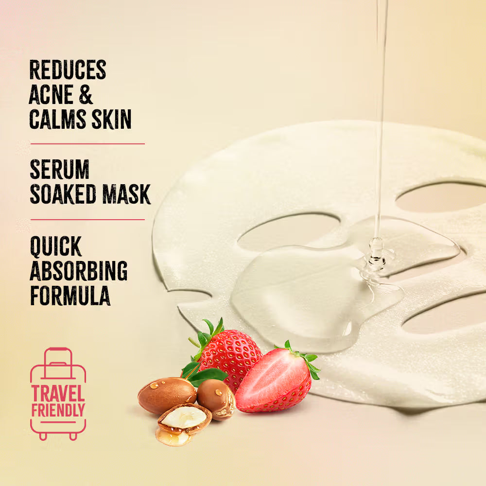 Nykaa Skin Secrets Strawberry + Argan Oil Sheet Mask 20 MILLI_LITRE