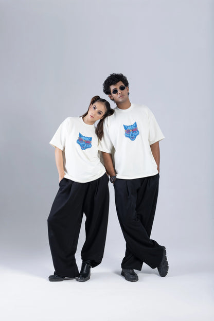 "Caught You Looking" Printed White T-Shirt