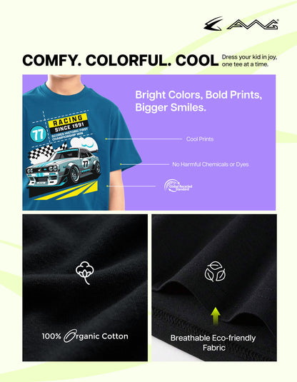 Boy's Organic Cotton Printed T-Shirts