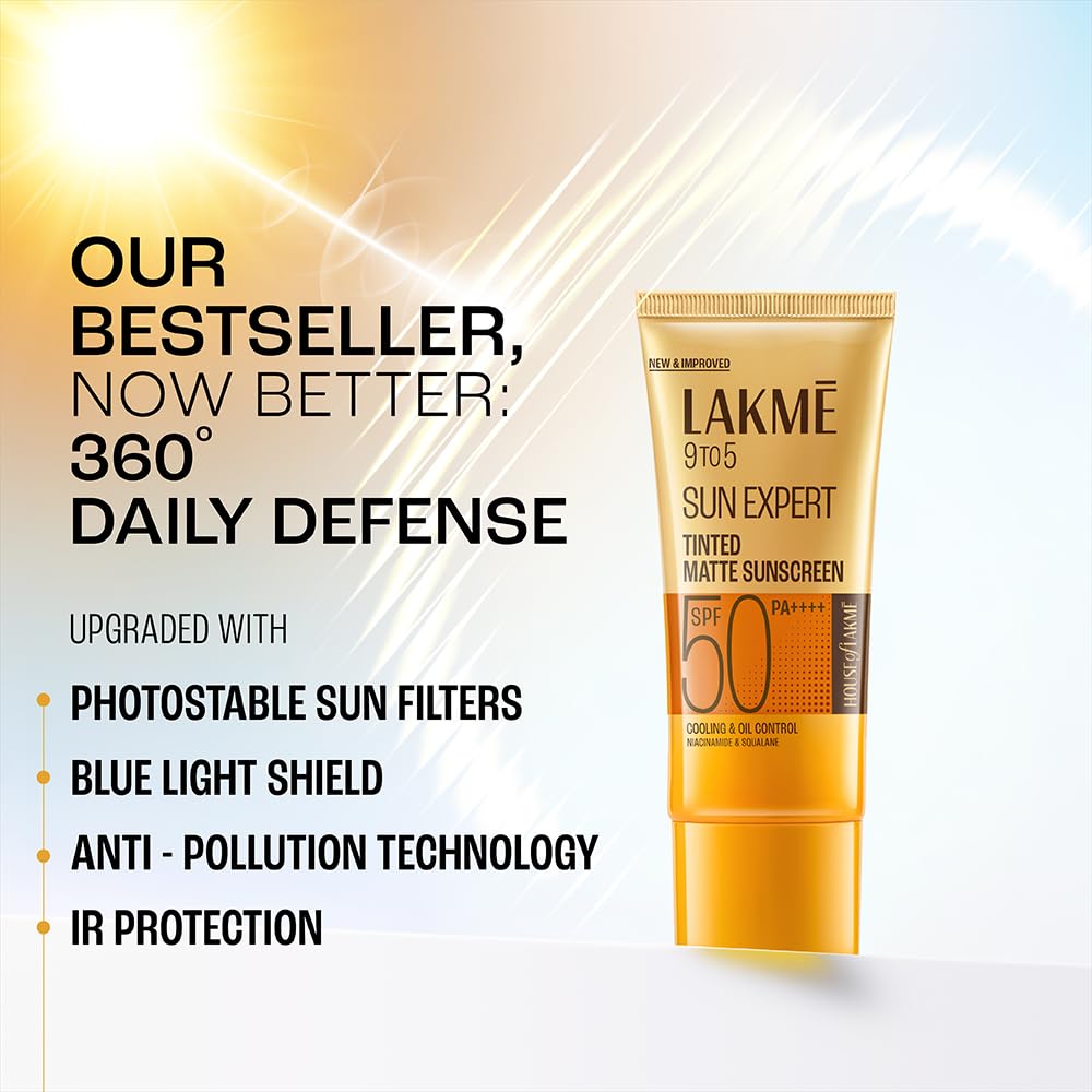 LAKME 9to5 Sun Expert Tinted Matte Sunscreen SPF50+++