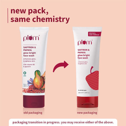 Plum Saffron & Papaya Glow Bright Face Wash 100 MILLI_LITRE