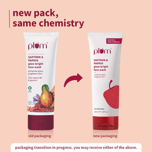 Plum Saffron & Papaya Glow Bright Face Wash 100 MILLI_LITRE