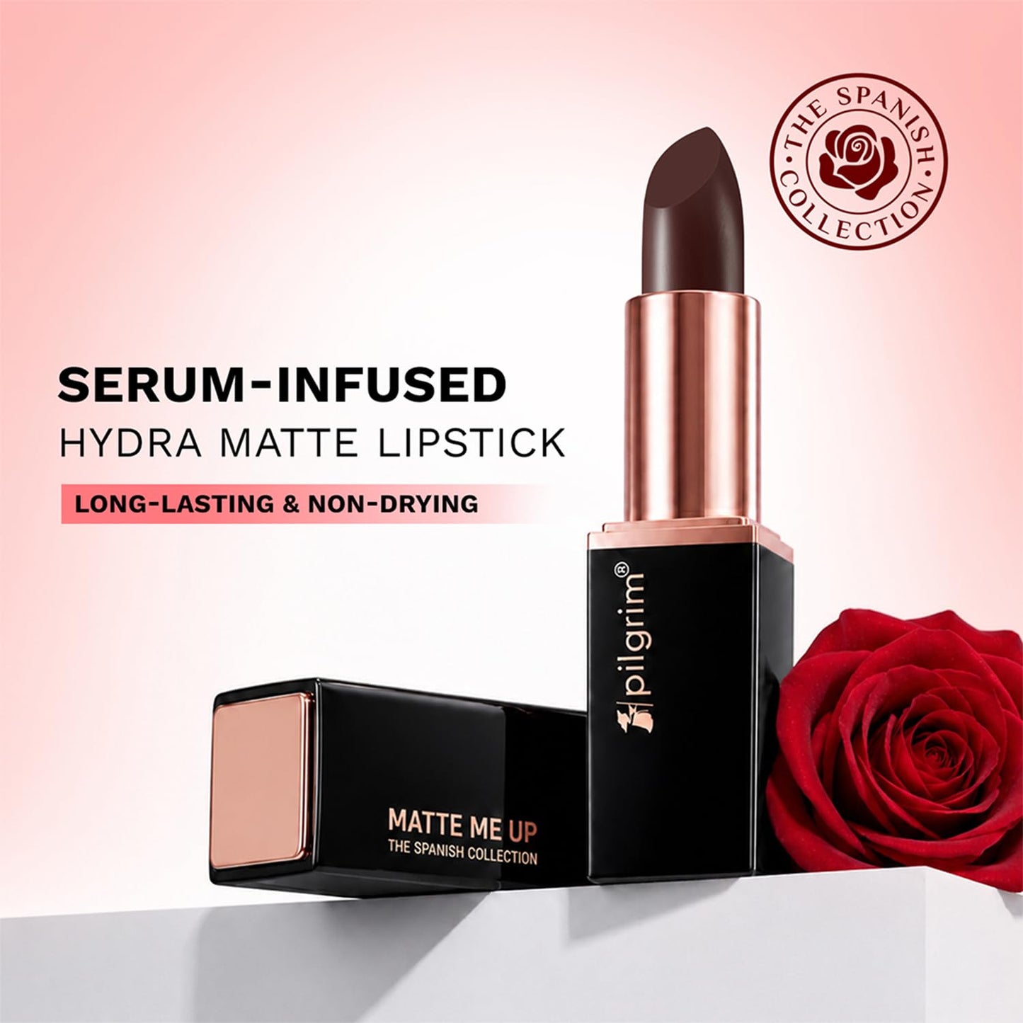 Pilgrim Matte Bullet Lipstick Intense Colour Transferproof & Smudgeproof Alpha Brown-34 4.2 GRAM