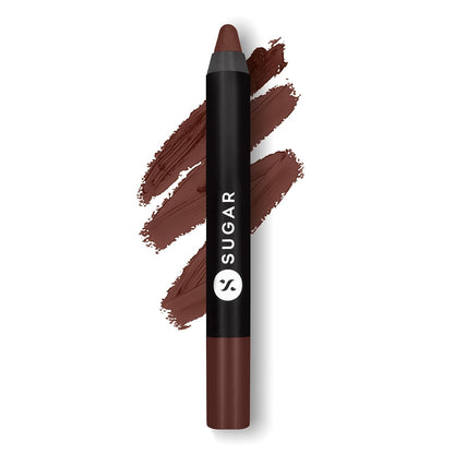 Sugar Cosmetics Matte As Hell Crayon Lipstick - Deep Chocolate Brown, 26 Vianne Rocher 2.8 GRAM