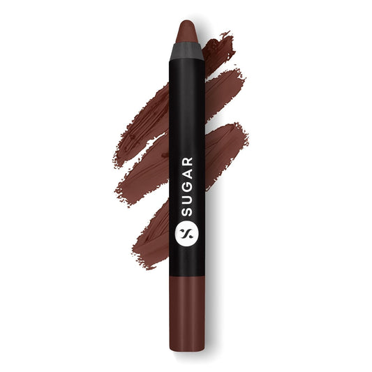 Sugar Cosmetics Matte As Hell Crayon Lipstick - Deep Chocolate Brown, 26 Vianne Rocher 2.8 GRAM