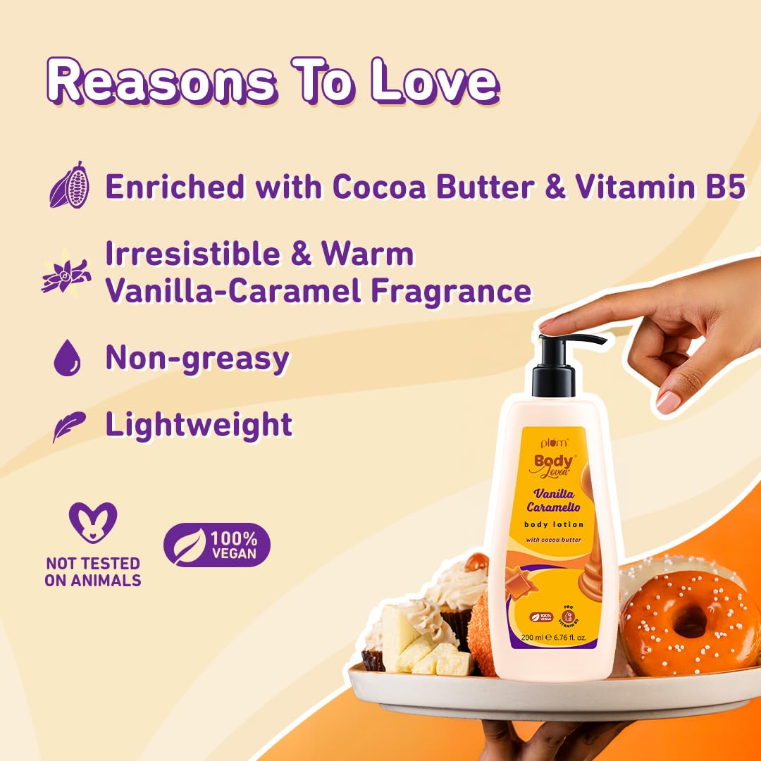 Plum BODY Vanilla Caramello body lotion with cocoa butter 200 MILLI_LITRE