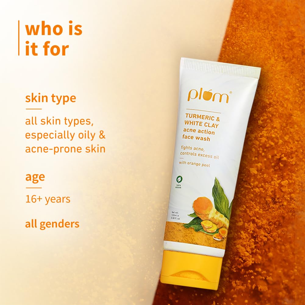Plum Turmeric & White Clay Acne Action Face Wash 100 MILLI_LITRE