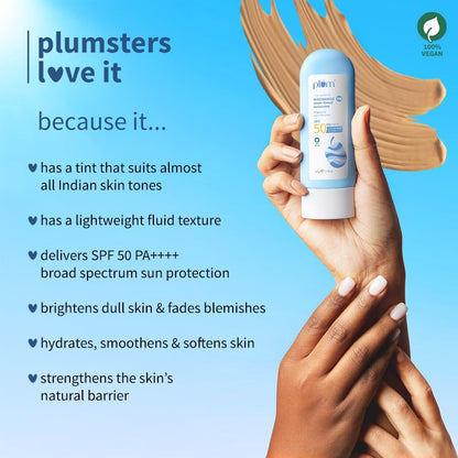 Plum Rice Water & 3% NIACINAMIDE SHEER TINTED SPF 50 PA++++ Sunscreen 50 GRAM