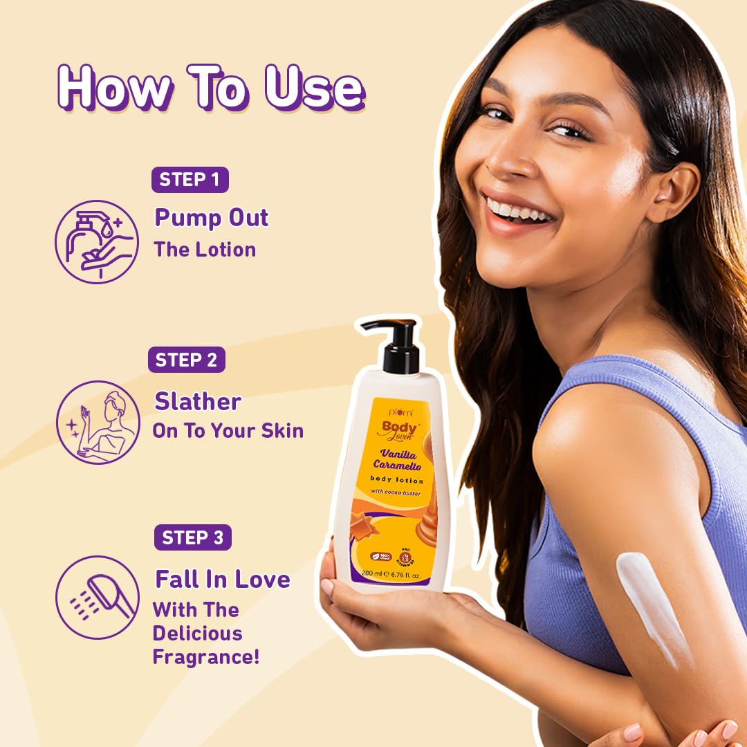 Plum BODY Vanilla Caramello body lotion with cocoa butter 200 MILLI_LITRE