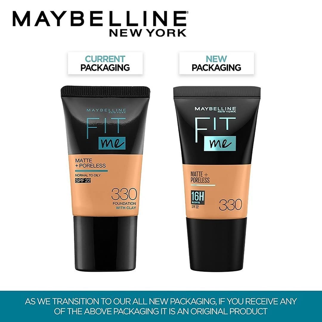 Maybelline New York Matte+Poreless Liquid Tube Foundation - Toffee 330 18 MILLI_LITRE