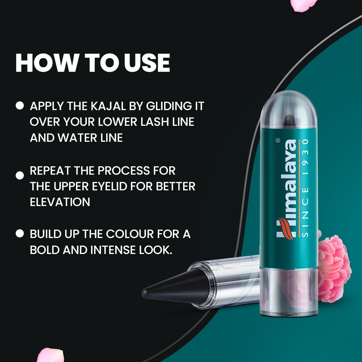 Himalaya Almond & Rose Kajal Eye Definer - Black 2.7 g