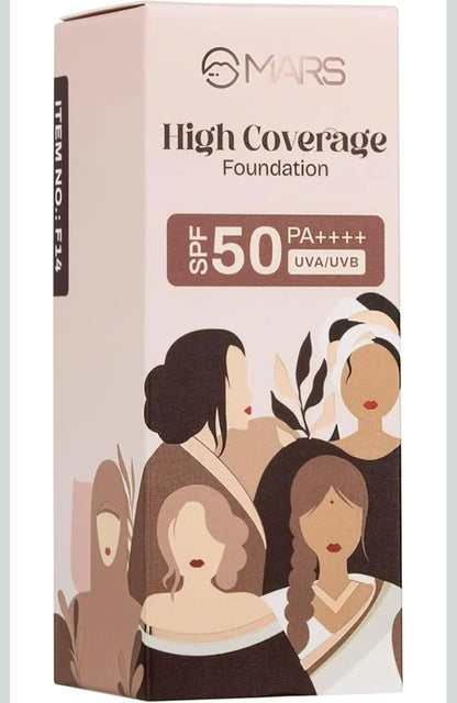 MARS High Coverage Foundation SPF 50 PA++++ - Beige 40 ml