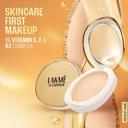 Lakme Makeup+Skincare Vitc Superglow Skin Perfecting Compact