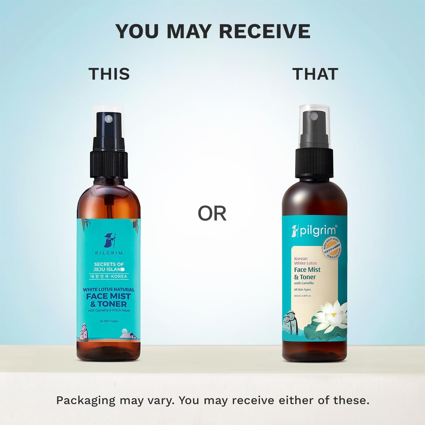 Pilgrim White Lotus Natural Face Mist & Toner With Camellia Witch Hazel| Korean Beauty Formulation|For Better Hydration| Paraben Phthalate Free| Men Women 100 MILLI_LITRE