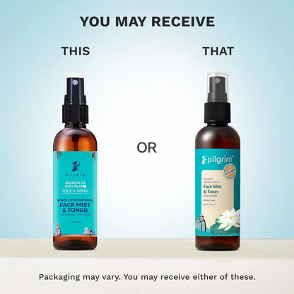 Pilgrim White Lotus Natural Face Mist & Toner With Camellia Witch Hazel| Korean Beauty Formulation|For Better Hydration| Paraben Phthalate Free| Men Women 100 MILLI_LITRE