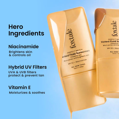 FOXTALE Perfect Match TINTED FLUID SUNSCREEN - 04 CLAY