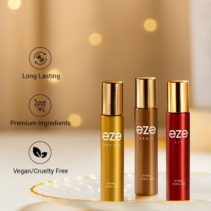 Eze Discovery Gift Set Luxury, Eau de Parfum (BOUJEE , MAGIC , L.I.T) 18MLx3 PCS