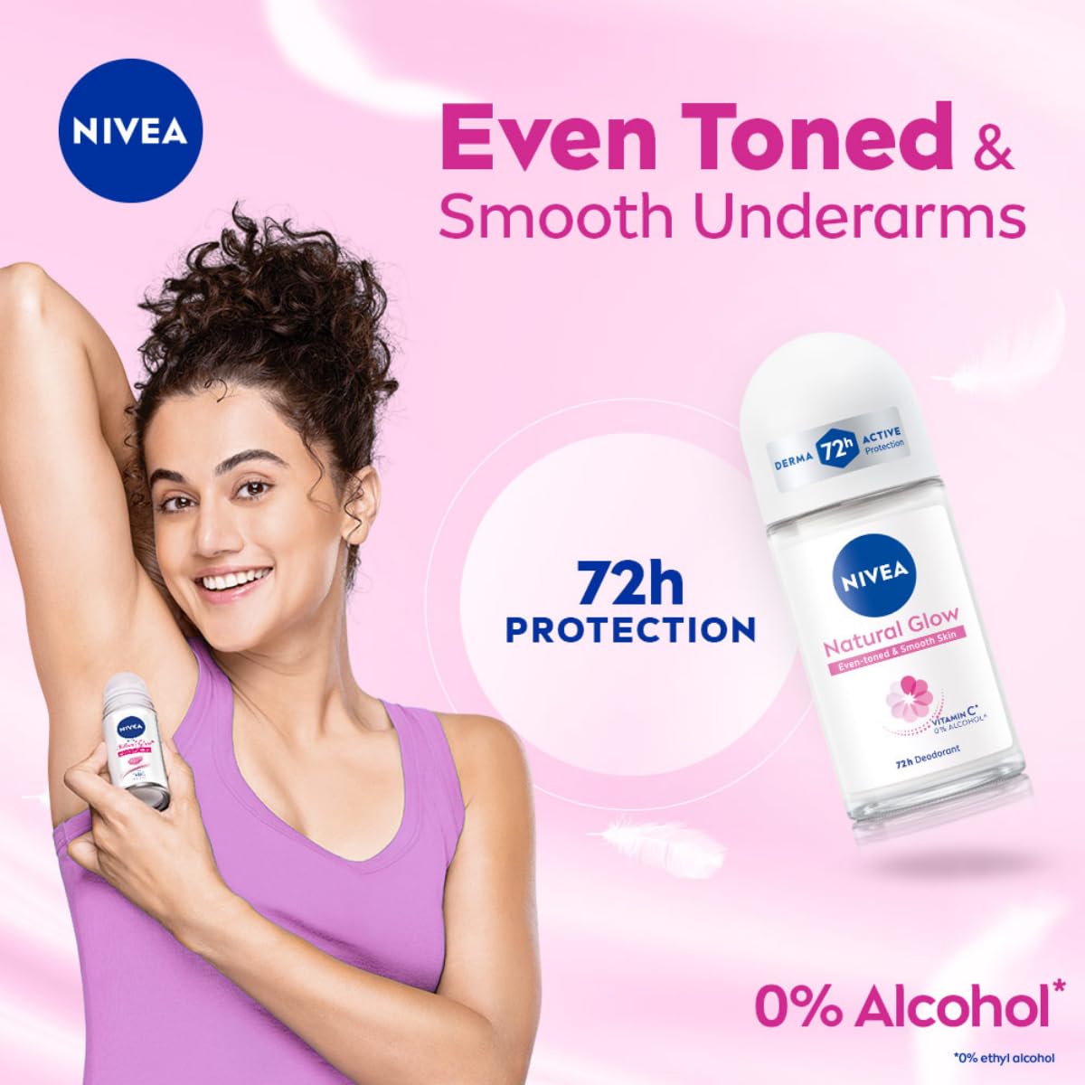 Nivea Natural Glow Sensitive Deodorant Roll On 50 ml
