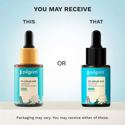 Pilgrim Salicylic Acid 2% + Glycolic Acid 3% Anti Acne Serum | Resurfaces & Retexturizes Skin| Reduces Excess Oil | Dermatologically Tested | All Skin Type | For Men & Women | Vegan 30 MILLI_LITRE