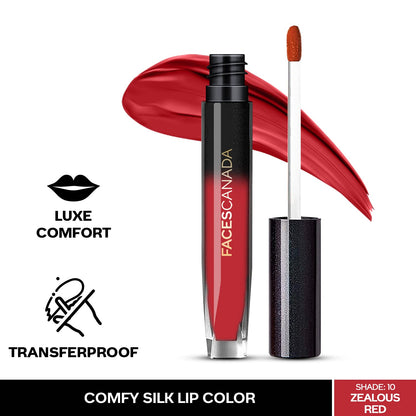 Faces Canada Comfy Silk Obsesion Lipstick - Fearless Red 10 4 g