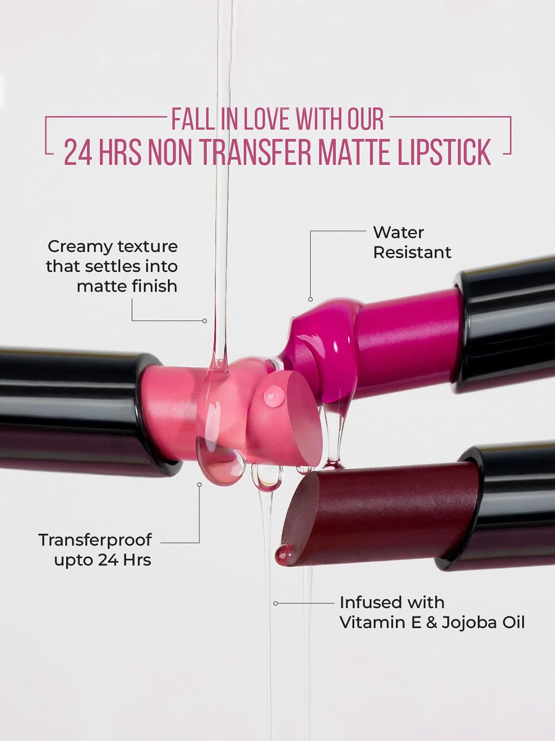 Insight Cosmetics 24 Hrs Non Transfer Matte Lipstick (Ll03-24) 3 g