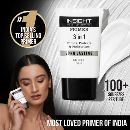INSIGHT 3 in 1 LONG LASTING PRIMER - TRANSPARENT 10 ml