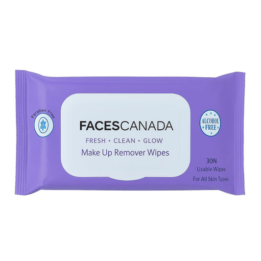 Faces Canada Fresh Clean Glow Makeup Remover Wipes 30 PIECE