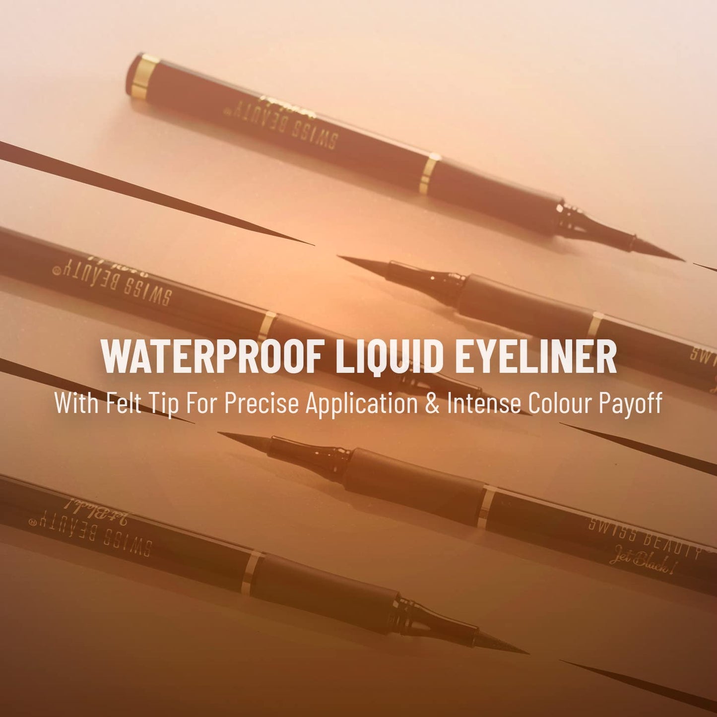 SWISS BEAUTY BOLD FELT TIP EYELINER - JET BLACK 1.2 ml