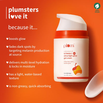 plum calendula & 1% Vitamin C ultra-light-glow gel cream 50 MILLI_LITRE