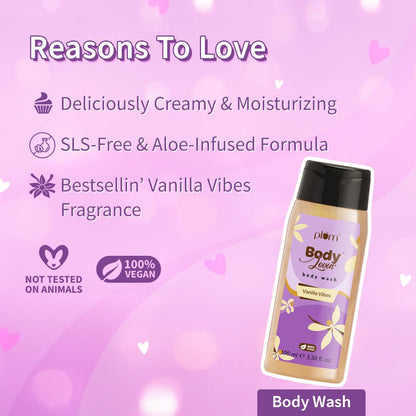 plum Body Lovin Vanilla Vibes Bath & Body Gift Set 300 MILLI_LITRE