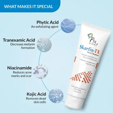 Fix Derma Skarfix-TX Face Cleanser for Pigmented Skin to Reduces Dark Spots