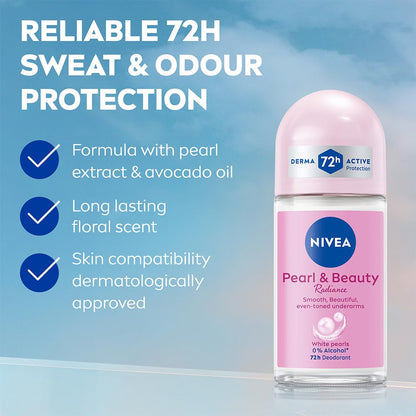 Nivea Pearl & Beauty Radiance Deodorant Roll On 50 ML