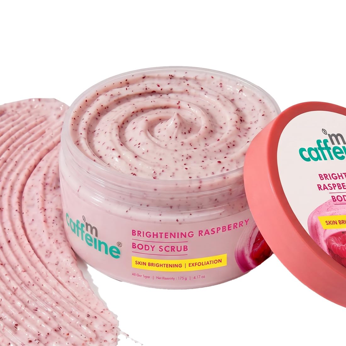 mCaffeine Brightening Raspberry Rush Body Scrub 175 g