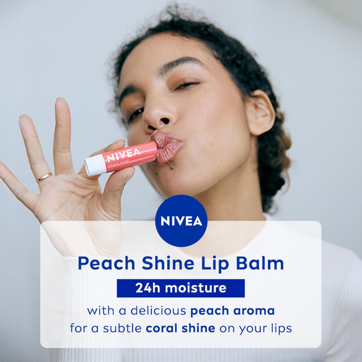 Nivea Peach Shine Lip Balm 4.8 GRAM