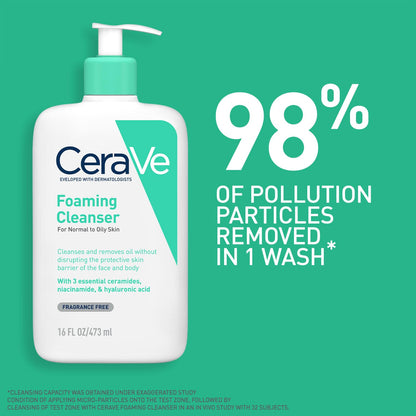 Cerave Fragrance Free Foaming Cleanser For Normal To Oily Skin 473 ml