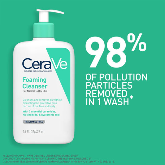 Cerave Fragrance Free Foaming Cleanser For Normal To Oily Skin 473 ml