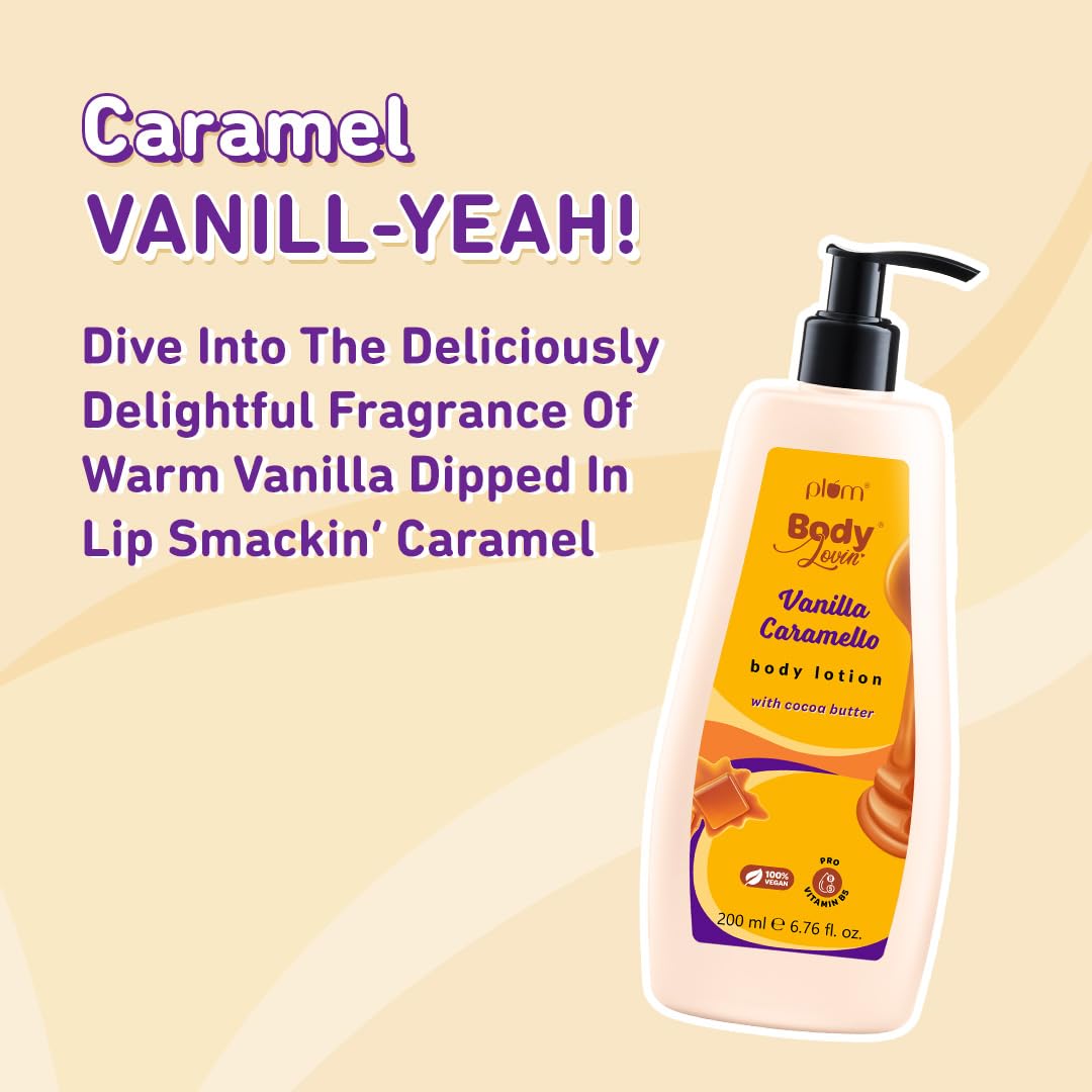 Plum BODY Vanilla Caramello body lotion with cocoa butter 200 MILLI_LITRE