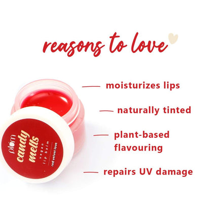 Plum Candy Melts Red Velvet Love Vegan Lip Balm 12 GRAM